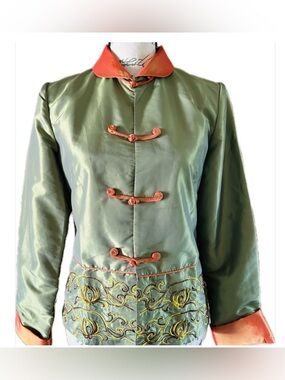 Dragon Silk Hangzhou 100% Silk Embroidered Mandarin Jacket